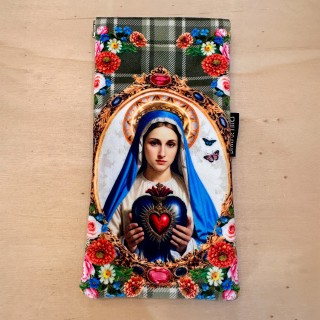 Étui à lunettes artisanal Vierge au Coeur sacré