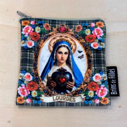 Pochette chapelet Sainte Vierge et cœur sacré (recto)