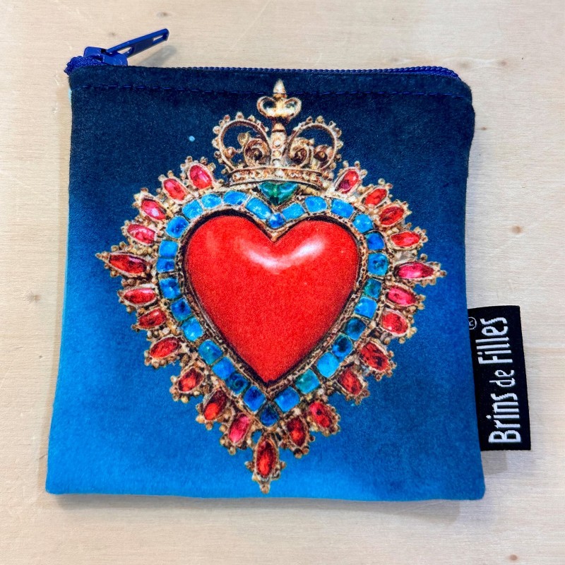 Pochette chapelet cœur sacré (recto) Pochette chapelet cœur sacré (recto)