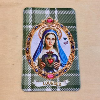 Magnet Vierge et cœur sacré de Lourdes (recto)