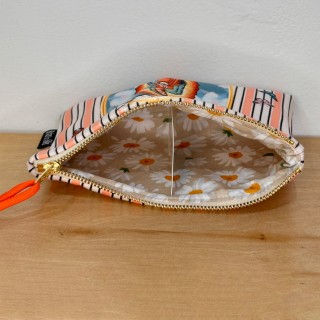 Pochette en velours artisanale Vierge de Guadalupe (vue intérieure)