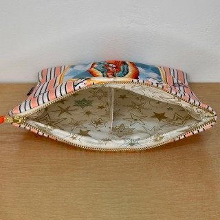 Pochette en velours artisanale Vierge de Guadalupe (vue intérieure variante)