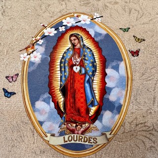 Transfert textile fer à repasser Vierge de Guadalupe (résultat)