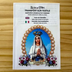 Transfert sur tissus Vierge Marie de Lourdes