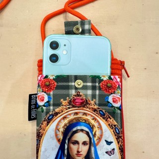 Pochette pour téléphone portable Vierge avec cœur sacré