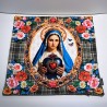 Coussin Sainte Vierge tenant dans ses mins un cœur sacré