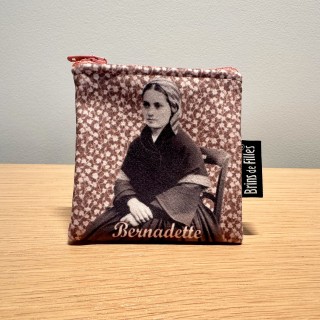 Pochette velours Bernadette SOUBIROUS de Lourdes (recto)