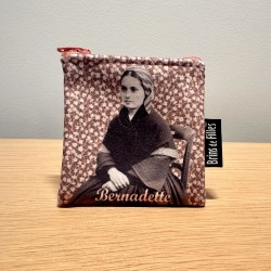 Pochette velours Bernadette SOUBIROUS de Lourdes (recto)