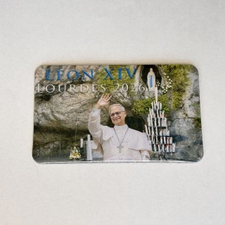 Magnet du Pape Léon XIV devant la grotte Massabielle du Sanctuaire de Lourdes 2026