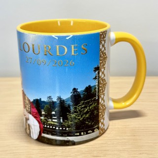 Mug souvenir de la visite papale de Léon XIV à Lourdes en Septembre 2026